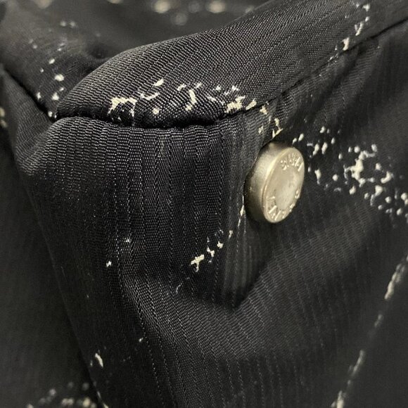 CHANEL Old Travel Line - Black Gray Nylon Cotton Tote Bag 337-042825 - Picture 6 of 10